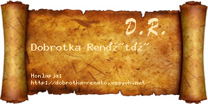 Dobrotka Renátó névjegykártya